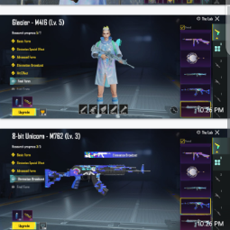 [Level 72] 🔥 8x Gun Labs! M416 Glacier Lvl 5 | M762 Unicorn Lvl 3 | MG3 Soaring Lvl 1 | Pan Luster Lvl 1 | OP Skins & Mythics 🎭 48 Mythics ✅ Glacier Set🏆 P46 0